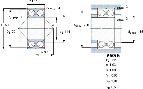 SKF2 x 7419 GAM軸承圖紙