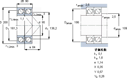 SKF2 x 7319 BEGAY軸承圖紙