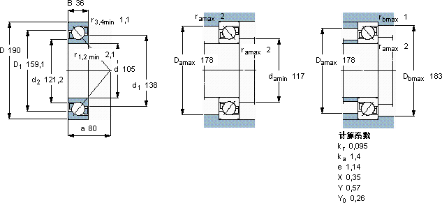 SKF7221 BECBP *軸承圖紙