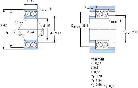 SKF3302 ATN9軸承圖紙