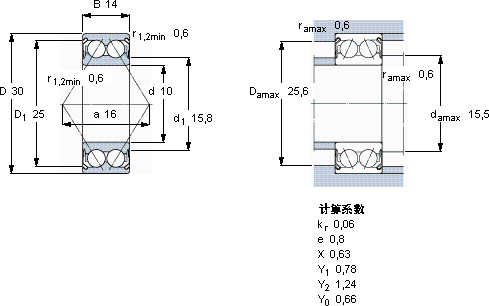 SKF3200 A-2ZTN9/MT33軸承圖紙