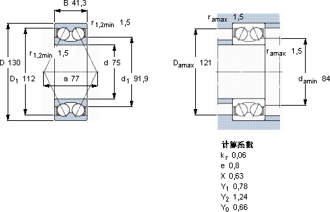 SKF5215 A軸承圖紙
