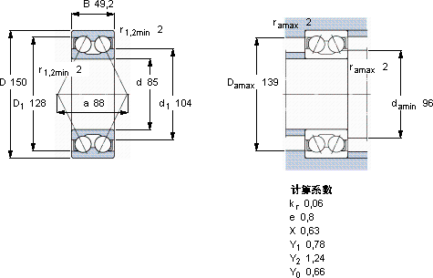 SKF5217 A軸承圖紙