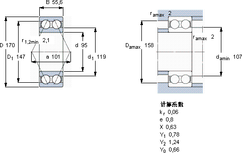 SKF5219 A軸承圖紙