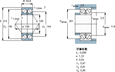 SKF3320 DMA軸承圖紙