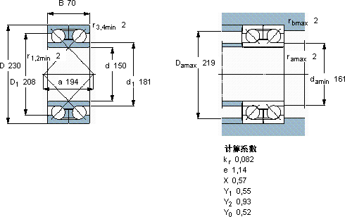 SKF305283 DA軸承圖紙