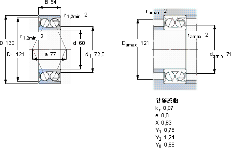 SKF5312 E軸承圖紙