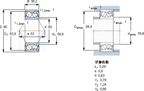 SKF5210 E-2Z軸承圖紙