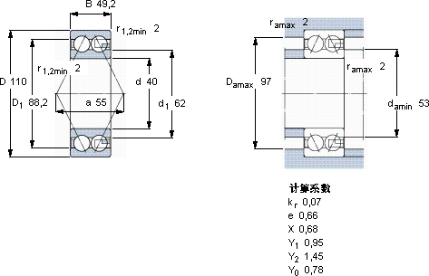 SKF5408 A軸承圖紙