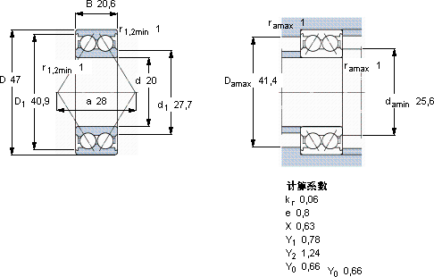 SKF3204 ATN9 *軸承圖紙