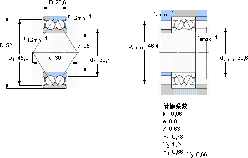 SKF3205 ATN9 *軸承圖紙