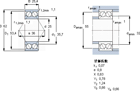 SKF3305 ATN9 *軸承圖紙