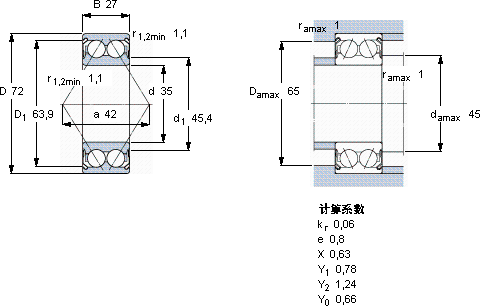 SKF3207 A-2ZTN9/MT33 *軸承圖紙