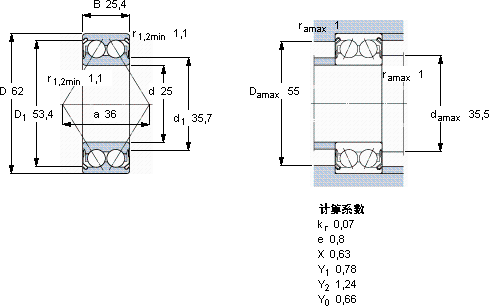 SKF3305 A-2ZTN9/MT33 *軸承圖紙