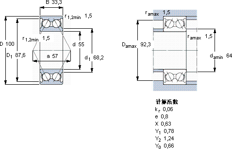 SKF3211 A *軸承圖紙