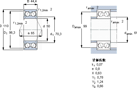 SKF3310 A *軸承圖紙