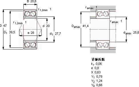 SKF5204 A *軸承圖紙
