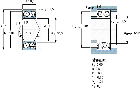 SKF3212 A-2Z/MT33 *軸承圖紙