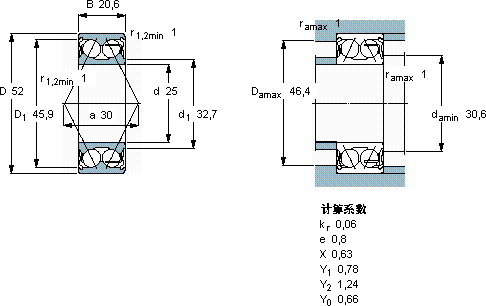 SKF5205 A-2Z *軸承圖紙