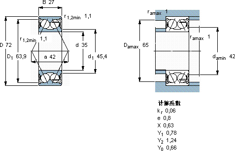 SKF5207 A-2Z *軸承圖紙