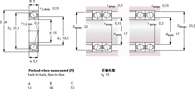 SKF71802 CD/P4A軸承圖紙