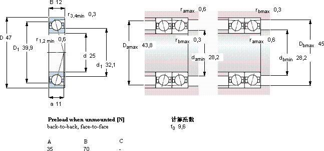 SKF7005 CD/HCP4A軸承圖紙