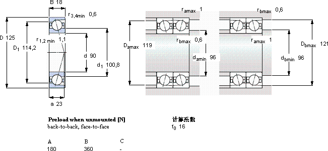 SKF71918 CD/HCP4A軸承圖紙