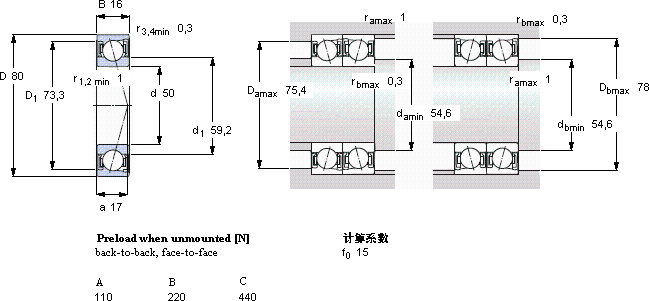 SKFS7010 CD/P4A軸承圖紙