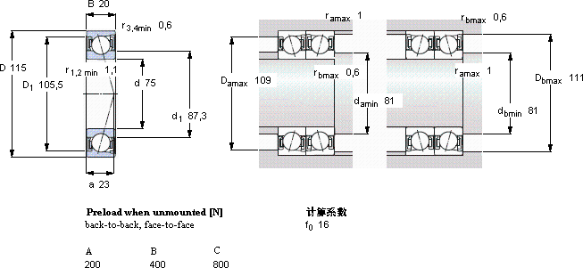 SKFS7015 CD/P4A軸承圖紙