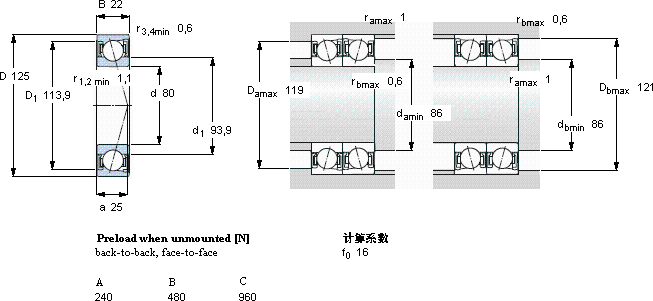 SKFS7016 CD/P4A軸承圖紙