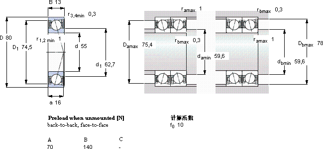 SKFS71911 CD/HCP4A軸承圖紙