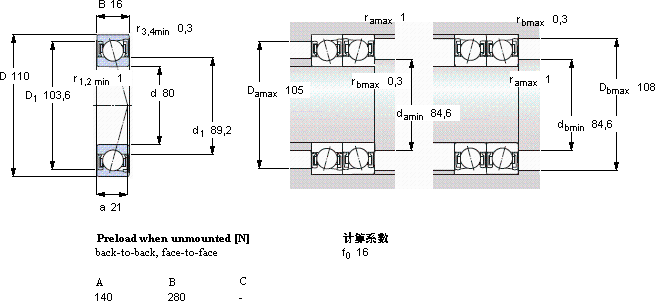 SKFS71916 CD/HCP4A軸承圖紙
