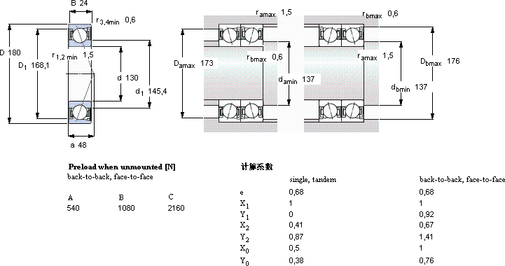 SKFS71926 ACD/P4A軸承圖紙