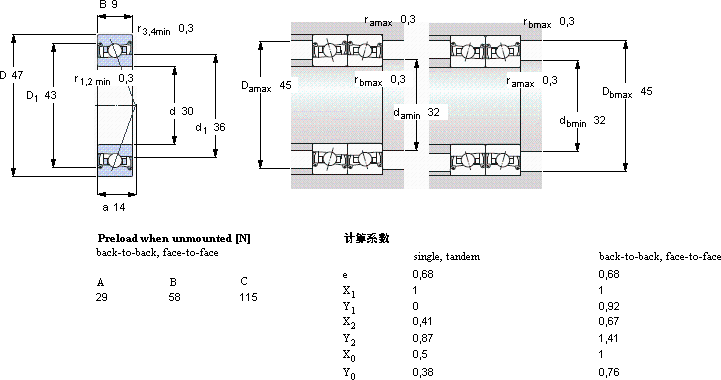 SKFS71906 DB/P7軸承圖紙
