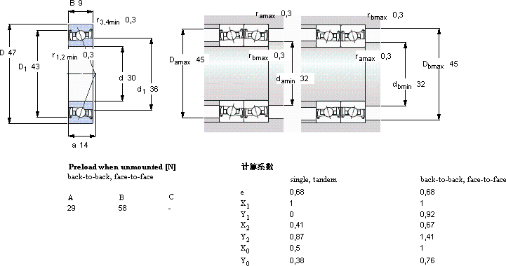 SKFSC71906 DB/P7軸承圖紙