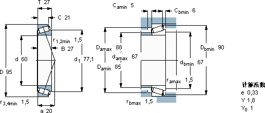 SKF33012/Q *軸承圖紙
