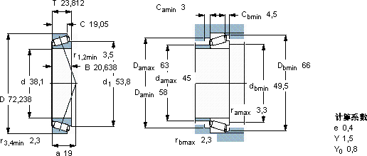 SKF16150/16283/Q軸承圖紙