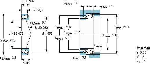 SKFEE 243196/243250/HA2軸承圖紙