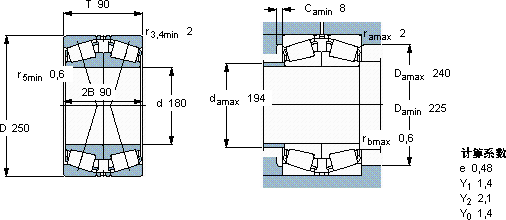SKF32936/DF軸承圖紙