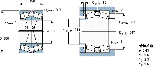 SKF32036 X/DF軸承圖紙