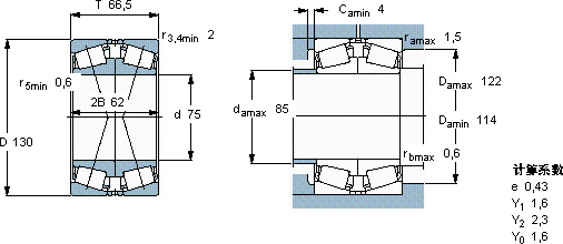 SKF32215 J2/QDF軸承圖紙