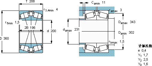 SKF32240 J2/DF軸承圖紙