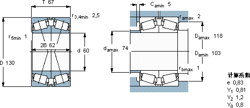 SKF31312 J2/QDF軸承圖紙