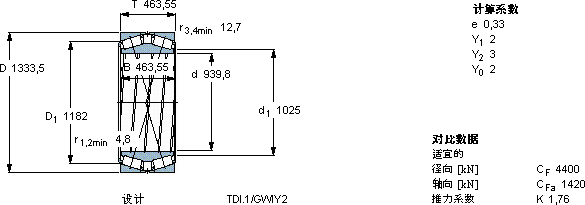 SKF331350軸承圖紙