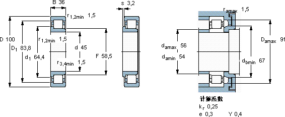 SKFNJ 2309 ECML *軸承圖紙