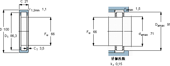 SKFRNU 211 ECP *軸承圖紙