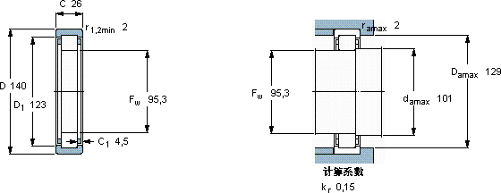 SKFRNU 216 ECP *軸承圖紙