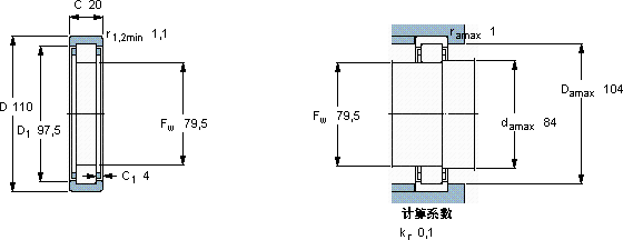 SKFRNU 1014 ECP *軸承圖紙