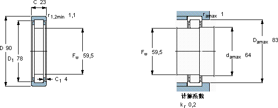SKFRNU 2210 ECP *軸承圖紙