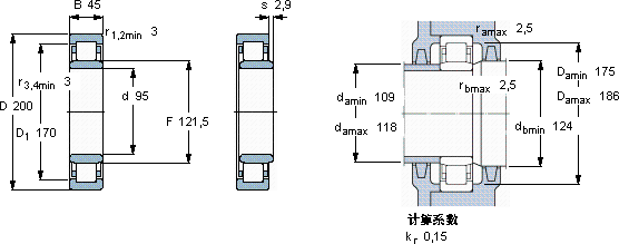 SKFNU 319 ECM/C3VL0241軸承圖紙